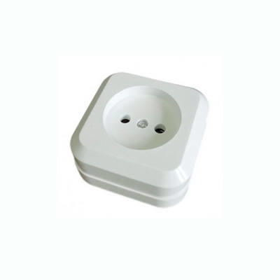 Розетка накл UNIV Олимп 1 местн. белая