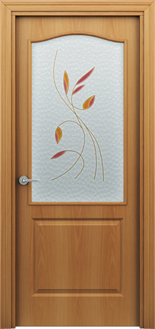 я/Дверь Палитра миланский орех стекло Витраж. 60см