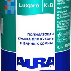 Акриловая краска для кухонь и ванных комнат, полуматовая с воском, АУРА Luxpro, 0,9л/1,1кг