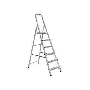 Стремянка алюминиевая, 6ступ, раб высота 124см нагр. до 150кг