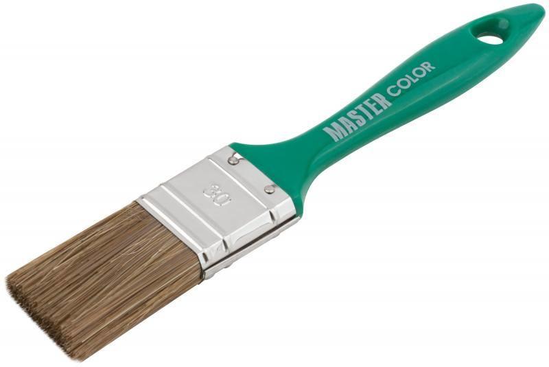 Кисть флейцевая (мастер) для пропиток, антисептиков, смешанная щетина, МастерКолор, 30мм