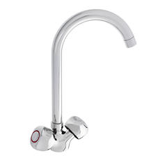 Смеситель д/кухни буксовый КВАРЦ латунь хрoм