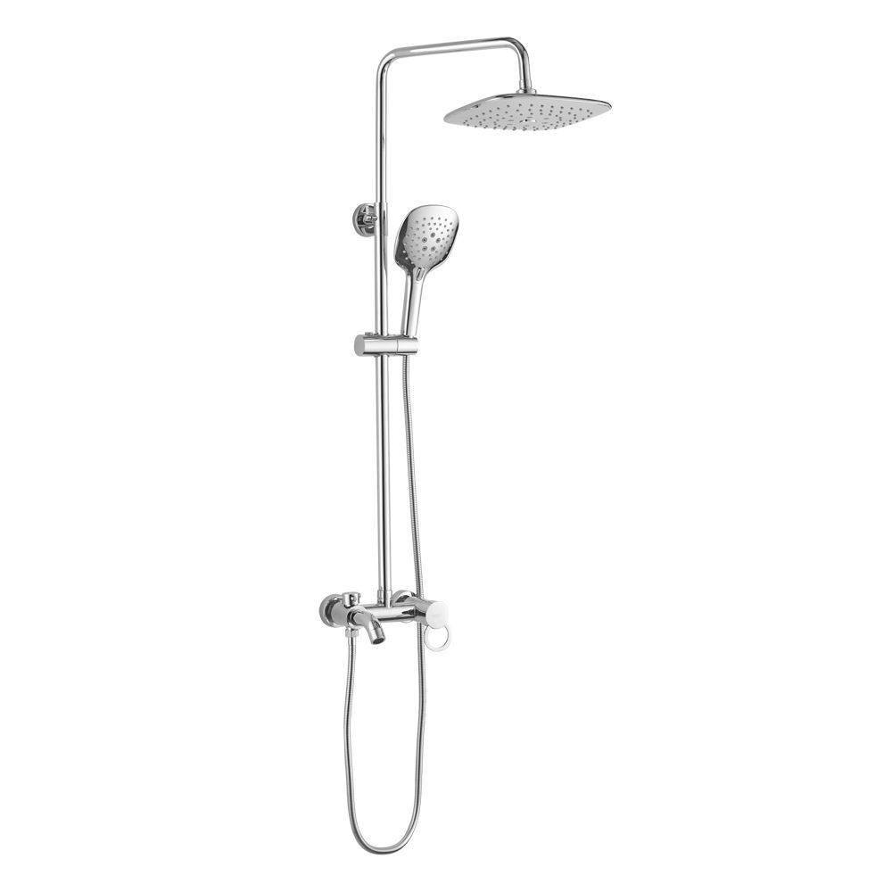 Стойка душевая BRIMIX (смеситель, лейка, верхний душ, гусак)  3074