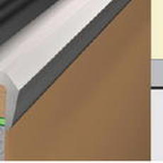 Угол 40*20 мм накладка на ступени с резиновой вставкой