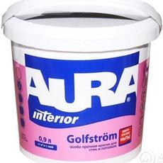 Акриловая краска для кухонь и ванных комнат, матовая, морозостойкая, АУРА GOLFSTROM, 0,9л/1,3кг 