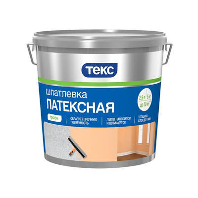 Шпатлевка латексная 5 кг ТЕКС Шпатлевка латексная 5 кг ТЕКС