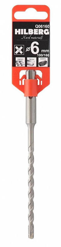 Бур SDS+   6-160мм спираль S4, Hilberg Quadro