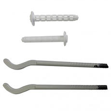 Комплект плоских кронштейнов с дюбелями 7,2x170мм сереб.