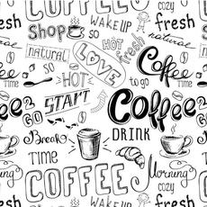 Кухонный фартук  ПВХ Кофейная графика 3000*600*1мм термо