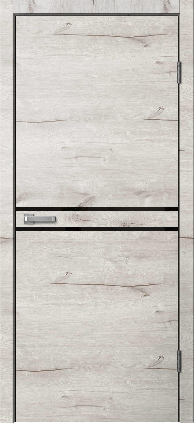 Дверь LOFT LF03 ПВХ дуб арктик черн пластик 80