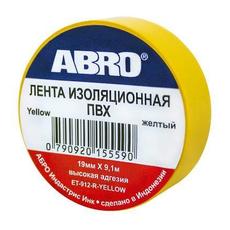 Изолента ПВХ желтая 0,12х19мм 9м  ABRO
