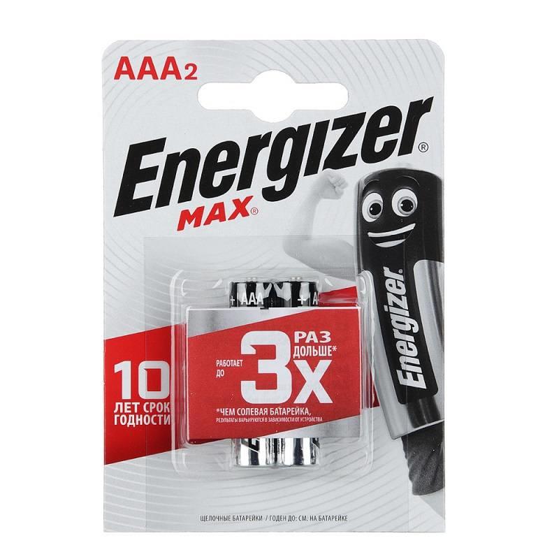 Элемент питания AАА ENERGIZER Max AAA E 92 BP2 1/2 шт Элемент питания AАА ENERGIZER Max AAA E 92 BP2 1/2 шт