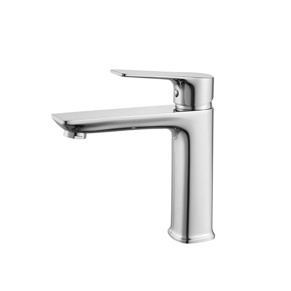 Смеситель д/раковины рычажный RS27-13 монолитный, хром 