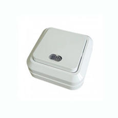 Выключатель накл UNIV Олимп 1кл. белый с индикатором