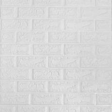 Панель ПВХ самоклеящаяся Кирпич белый 700*770*4мм 1/12шт/6,47м2