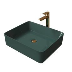 Умывальник накладной, 480х370х130 светлозеленый матовый GR-3016ОLM