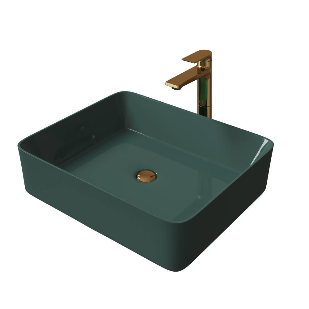 Умывальник накладной, 480х370х130 светлозеленый матовый GR-3016ОLM