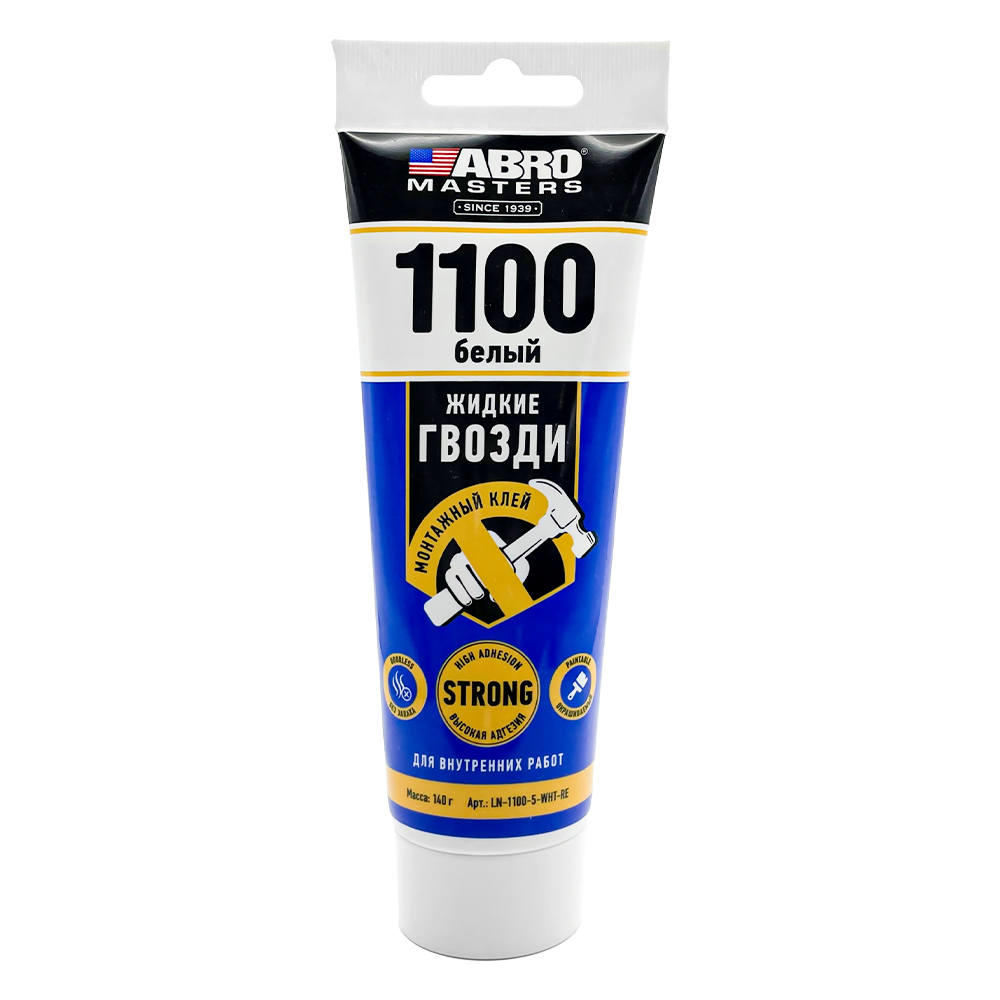 жидкие гвозди белый ABRO MASTERS 140г