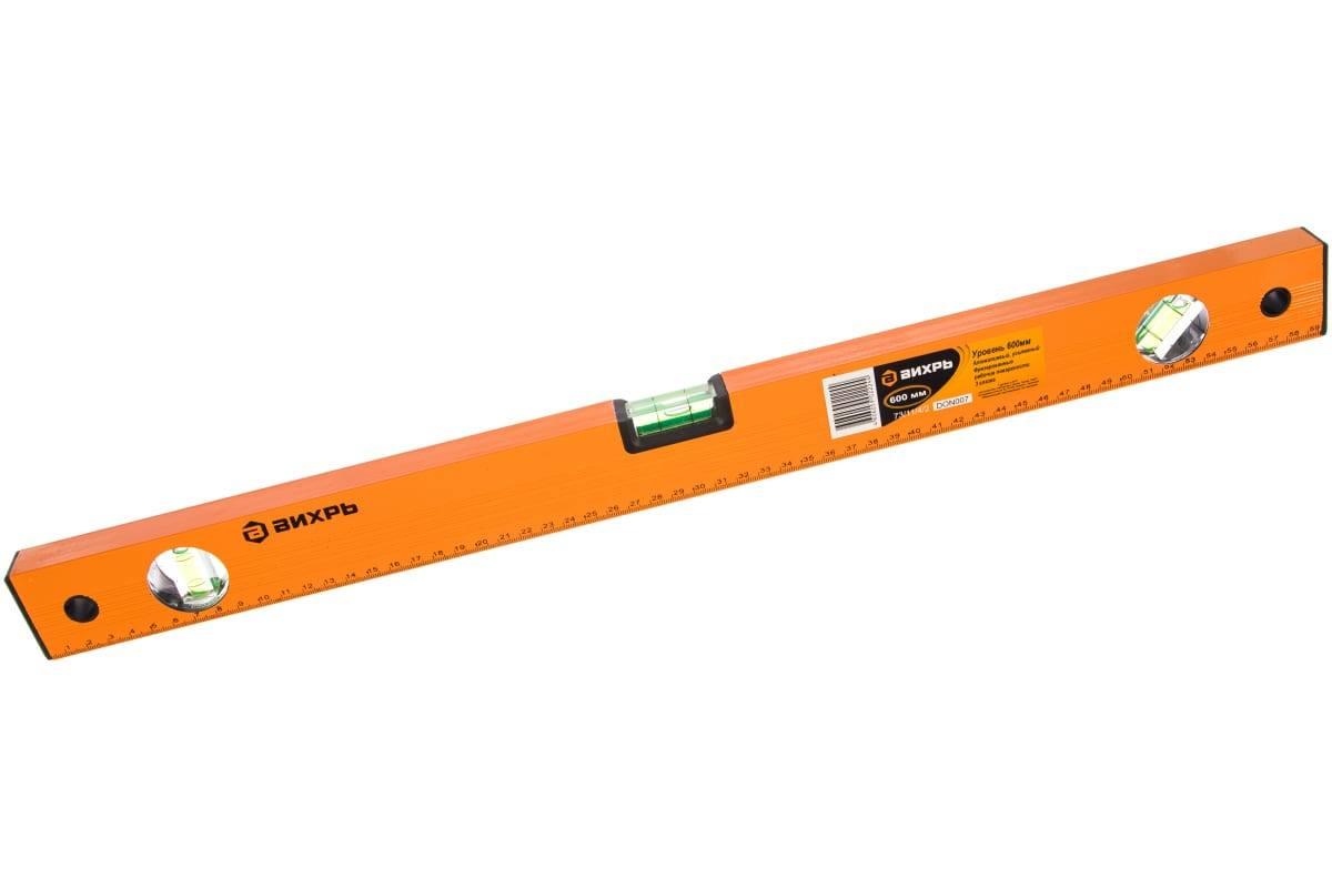 Уровень фрезированный, 3 глазка, Вихрь, 60см