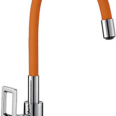 Смеситель д/кухни рычажный Z35-35U-Orange с гибким изливом оранжевый