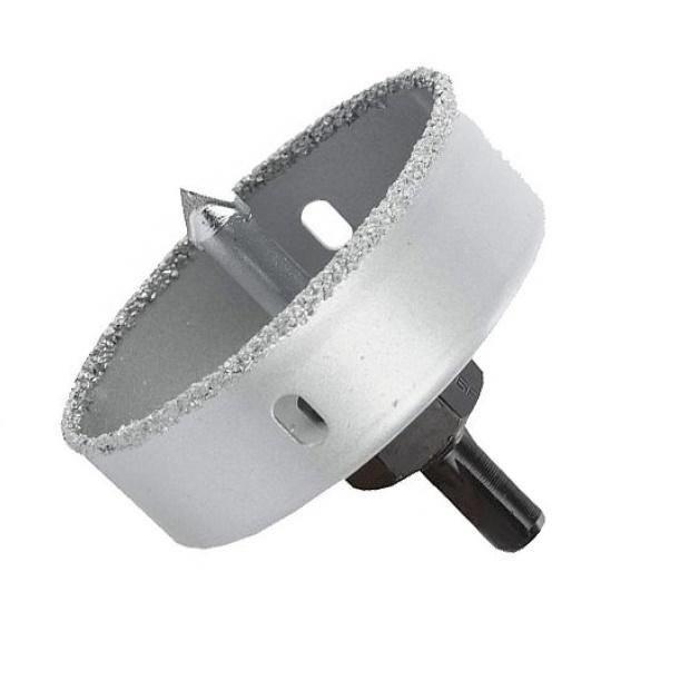 Коронка-чашка 38мм с карбид-вольфрамовой крошкой, в сборе, высота 25мм, ЗУБР 