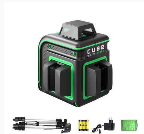 я/Лазерный уровень ADA CUBE 360-2V Green (компл), проекция 3лин(1 лин 360°), зел.луч я/Лазерный уровень ADA CUBE 360-2V Green (компл), проекция 3лин(1 лин 360°), зел.луч