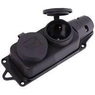 Колодка 2-г с/к каучук UNIVERSAL IP44