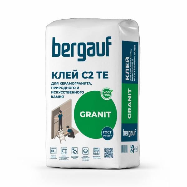 Клей для плитки и КГр БЕРГАУФ Granit, C2TE 25кг 1/48 вн\наруж, для крупн. плит Клей для плитки и КГр БЕРГАУФ Granit, C2TE 25кг 1/48 вн\наруж, для крупн. плит