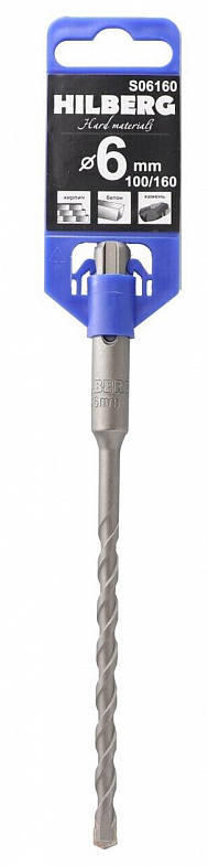 Бур SDS+ 6-160мм спираль S4, Hilberg Бур SDS+ 6-160мм спираль S4, Hilberg
