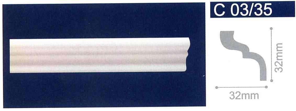 фриз потол. C03/35 2м (32*32мм) 1/112