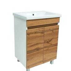 Тумба подвесная 50см Классик Ясень + раковина 50 Сомо