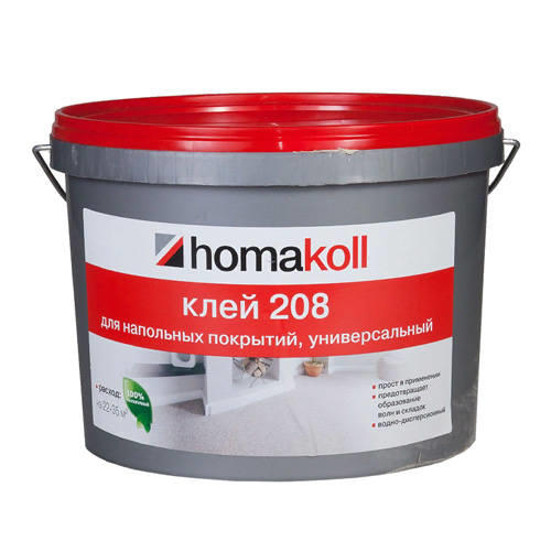 Клей ПВХ для линолеума и плитки 208 homakoll универ., 14кг Клей ПВХ для линолеума и плитки 208 homakoll универ., 14кг