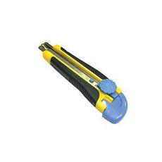 Нож  с выдвижным сегментированным лезвием CUTTER KNIFE, с фиксатором, обрезиненная ручка, МЭКС, Китай,18 мм