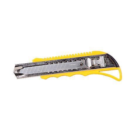 Нож с выдвижным сегментированным лезвием CUTTER KNIFE, с фиксатором, обрезиненная ручка, МЭКС, Китай, 25 мм Нож с выдвижным сегментированным лезвием CUTTER KNIFE, с фиксатором, обрезиненная ручка, МЭКС, Китай, 25 мм