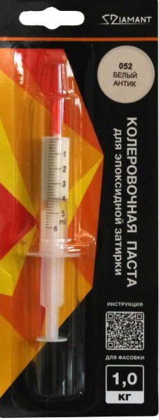 Колеровочная паста Диамант на 1кг, белая антик
