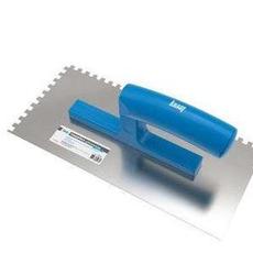 Гладилка зубчатая нержавеющая с деревянной ручкой, КНАУФ, 6*6мм