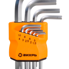 Набор ключей имбусовых 9 пред.(1,5-10) Вихрь
