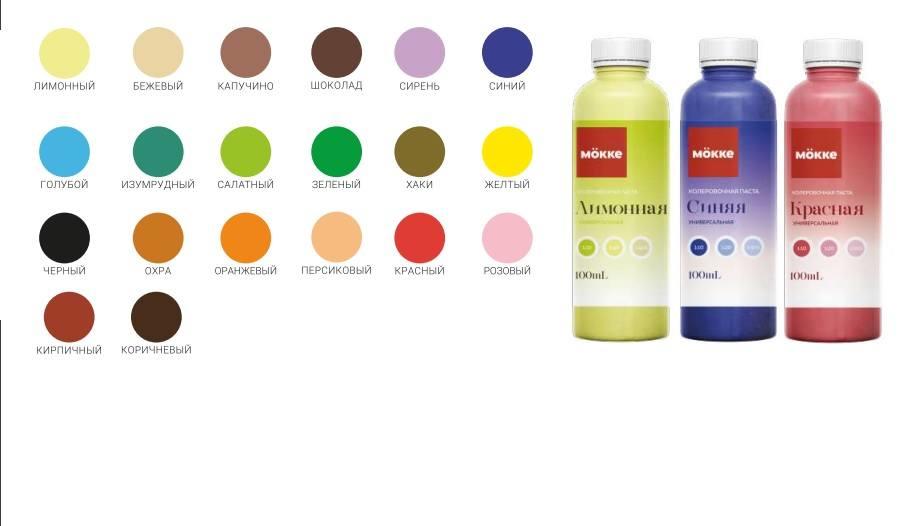 Колер-паста  №6 Красная универсальная Мокке 100мл (1/6)
