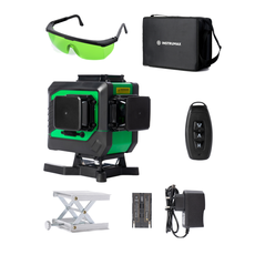 Лазерный уровень INSTRUMAX GREENLINER 3-360/B, проекция 3 лин 360 град. НАБОР