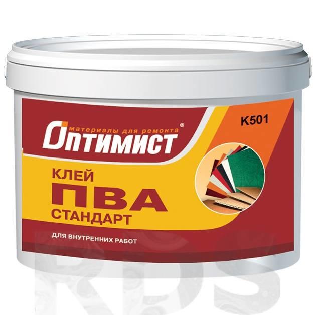 Клей ПВА Стандарт универсальный Оптимист К501 10 кг,мрзст 1/44 Клей ПВА Стандарт универсальный Оптимист К501 10 кг,мрзст 1/44