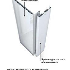 Панель откоса из ПВХ под обналичник белая 6000*450*10мм