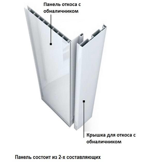 Панель откоса из ПВХ под обналичник белая 6000*450*10мм RTD