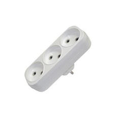 Эл. тройник 3г/220В/16А/ЗК белый  UNIVERSAL 