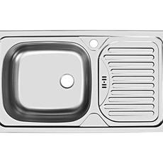 Мойка нержавеющая 760х420х180 L сушилка справа + сифон  