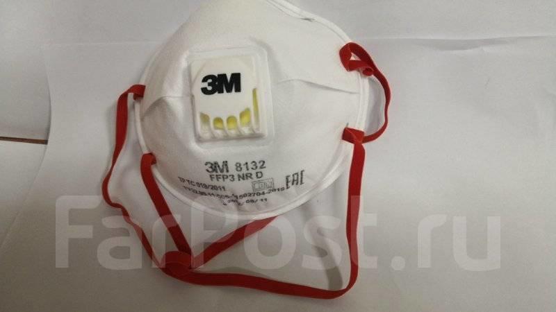 Респиратор FFP3 с клапаном 3М (1/10)