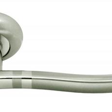 Ручка дверная Rucetti RAP  3 SN/CP белый никель/хром