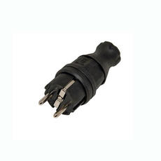 Вилка прямая каучук 16А UNIVERSAL IP44